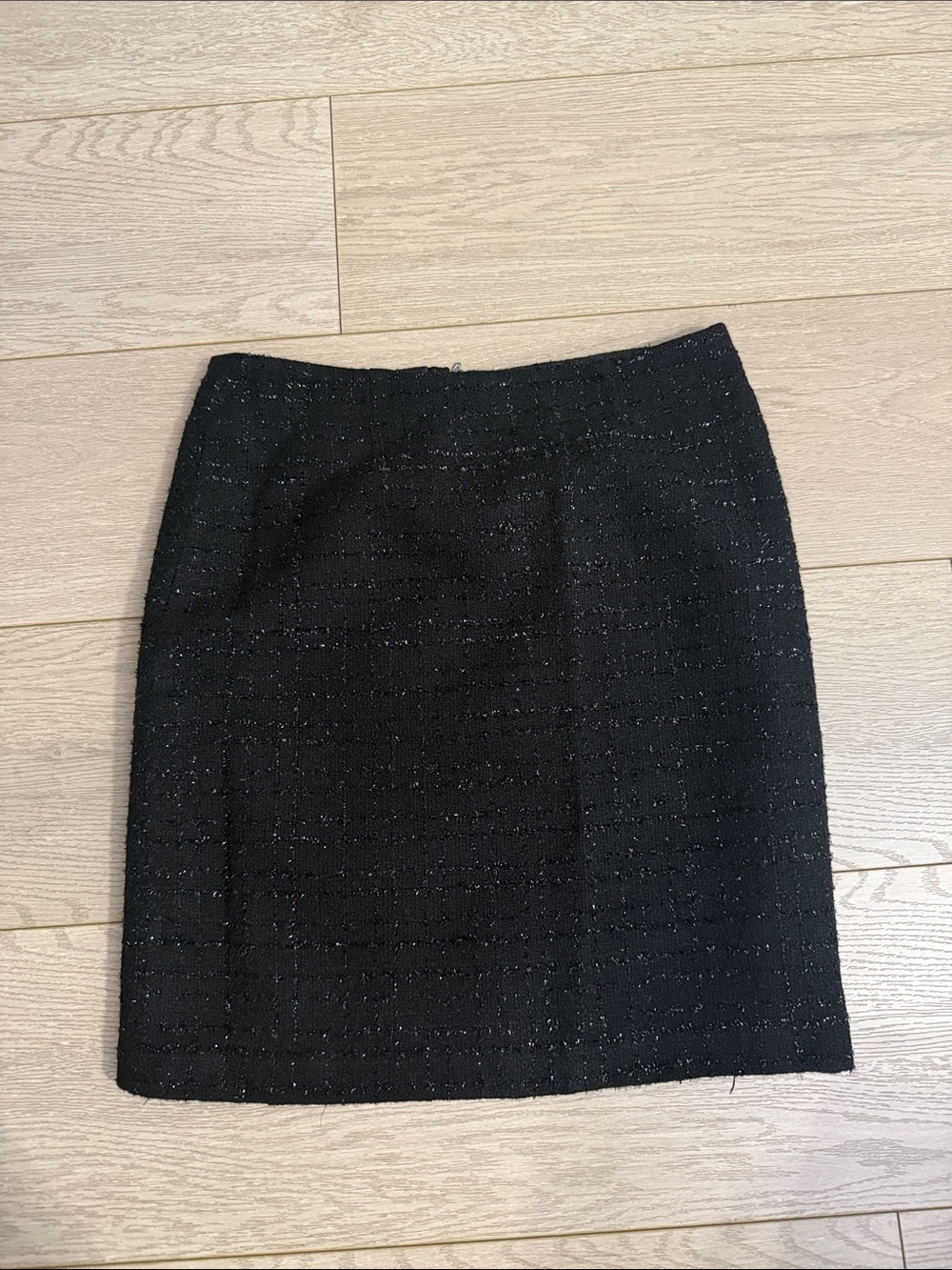 Laundry By Shelli Segal Black Tweed Midi Skirt